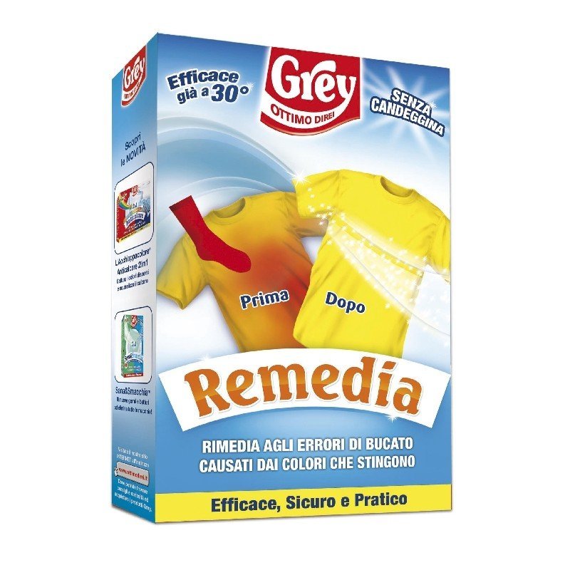Grey Remedia priemonė spalvų nubėgimui pašalinti, skalbimui