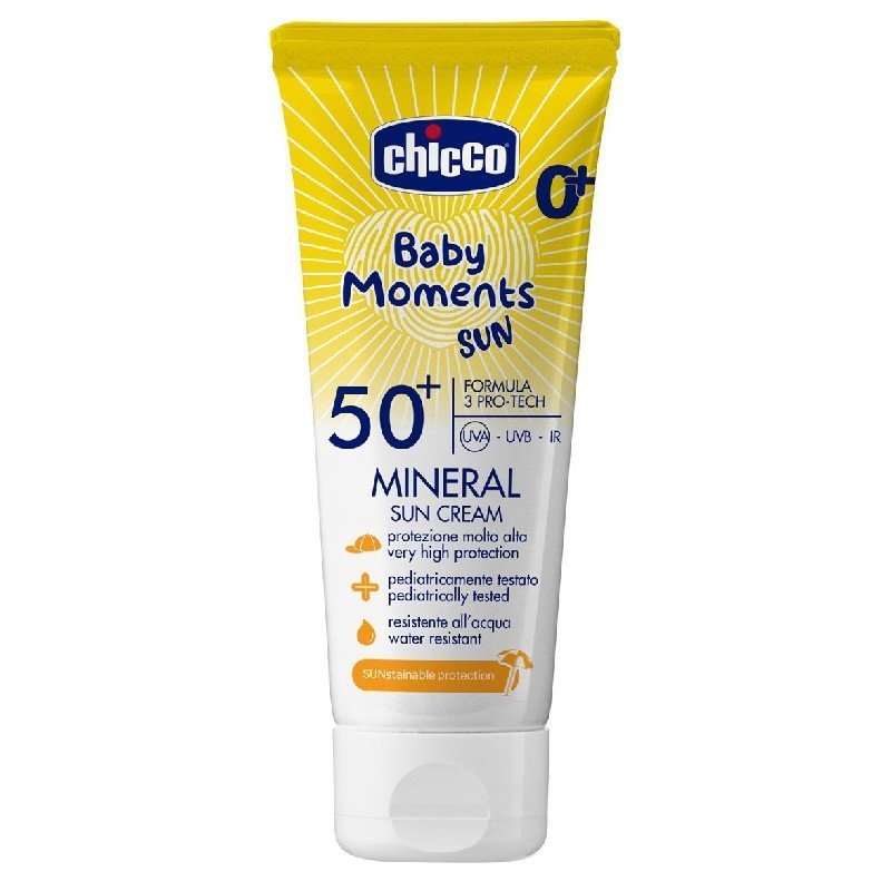 Chicco Baby Moments apsauginis kremas nuo saulės SPF 50+, 75 ml
