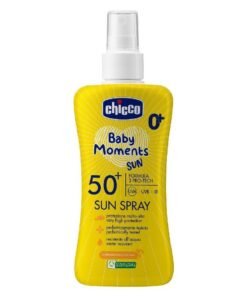 Chicco Baby Moments apsauginis purškalas nuo saulės SPF 50+, 150 ml
