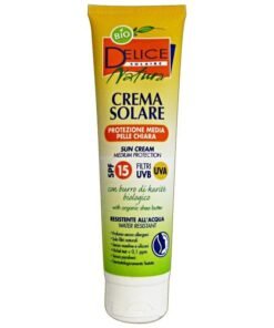 Delice Solaire Bio Natura ekologiškas apsauginis kremas nuo saulės SPF15, 150 ml