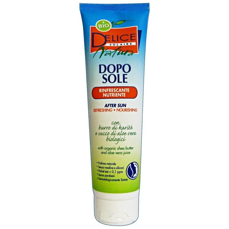 Delice Solaire Bio Natura ekologiškas gaivinamasis ir maitinamasis losjonas po saulės, 150 ml