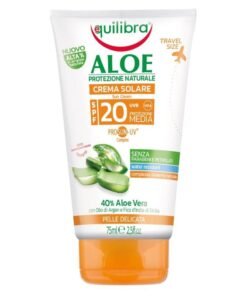 Equilibra Aloe apsauginis kremas nuo saulės SPF20, 75 ml