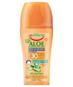 Equilibra Aloe vaikų purškiamas kremas nuo saulės SPF30, 150 ml