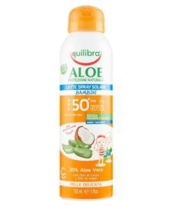 Equilibra Aloe vaikų purškiamas pienelis nuo saulės SPF50+, 150 ml