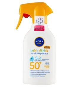 Nivea Sun Babies & Kids Sensitive purškiklis nuo saulės SPF50+, 270 ml