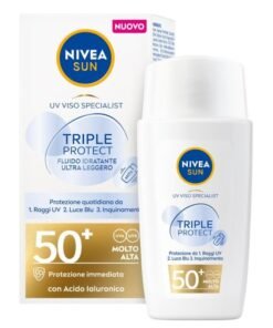 Nivea Sun Triple Protect veido fluidas SPF50+, 40 ml