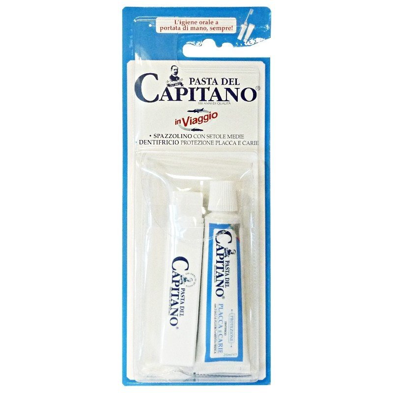Pasta del Capitano kelioninis rinkinys – dantų šepetėlis ir dantų pasta