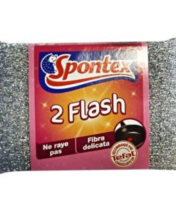 Spontex Flash nerūdijančio plieno šveitimo kempinėlės, 2 vnt.