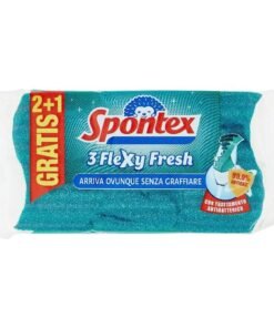 Spontex Flexy Fresh indų plovimo kempinės su antibakteriniu pluoštu, 3 vnt.