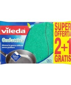 Vileda Ondattiva indų plovimo kempinės su bangos formos pluoštu, 2+1 vnt.