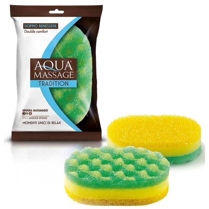 Aqua Massage Tradition masažinė vonios kempinė 2 viename, 1 vnt.