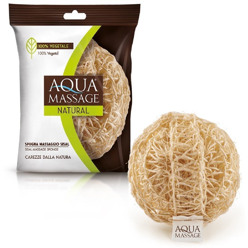 Aqua Massage Natural sizalio masažinė kempinė, 1 vnt.