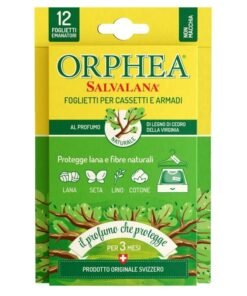 Orphea Salvalana lapeliai nuo kandžių spintoms su kedro aromatu, 12 vnt.