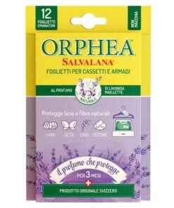 Orphea Salvalana kandžių apsaugos lapeliai spintoms ir stalčiams su levandų aromatu, 12 vnt.