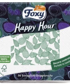 Foxy „Happy Hour“ servetėlės, 33 × 33 cm, 50 vnt., 2 sluoksnių