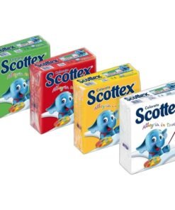 Scottex spalvotos servetėlės, 33 × 33 cm, 2 sluoksnių