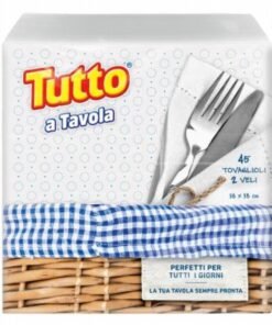 Tutto a Tavola servetėlės, 38 × 38 cm, 45 vnt., 2 sluoksnių