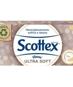 Scottex Ultra Soft popierinės nosinaitės dėžutėje, 80 vnt.
