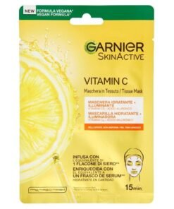 Garnier SkinActive Vitamin C drėkinamoji ir skaistinamoji lakštinė veido kaukė