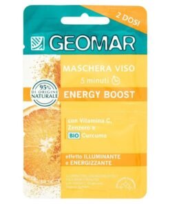 Geomar Energy Boost švytėjimo suteikianti veido kaukė su vitaminu C, 15 ml (2 dozės)