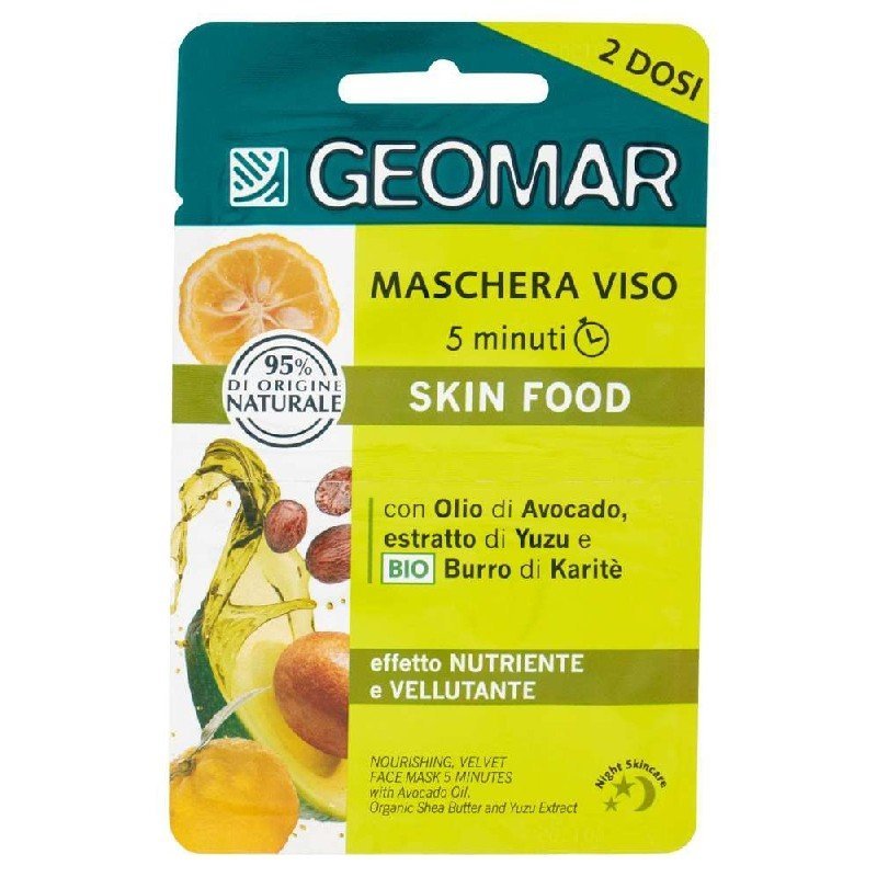 Geomar Skin Food maitinamoji veido kaukė su avokadų aliejumi, 15 ml (2 dozės)