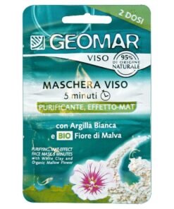Geomar valomoji veido kaukė su baltuoju moliu ir ekologiškos dedešvos žiedais, 15 ml (2 dozės)