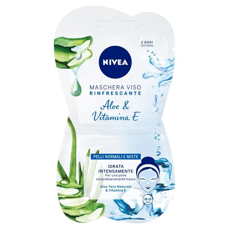 Nivea gaivinamoji veido kaukė su alaviju ir vitaminu E, 15 ml