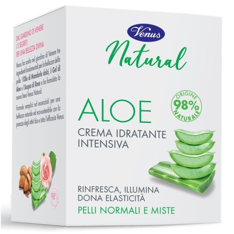 Venus Natural Aloe intensyviai drėkinantis veido kremas, 50 ml